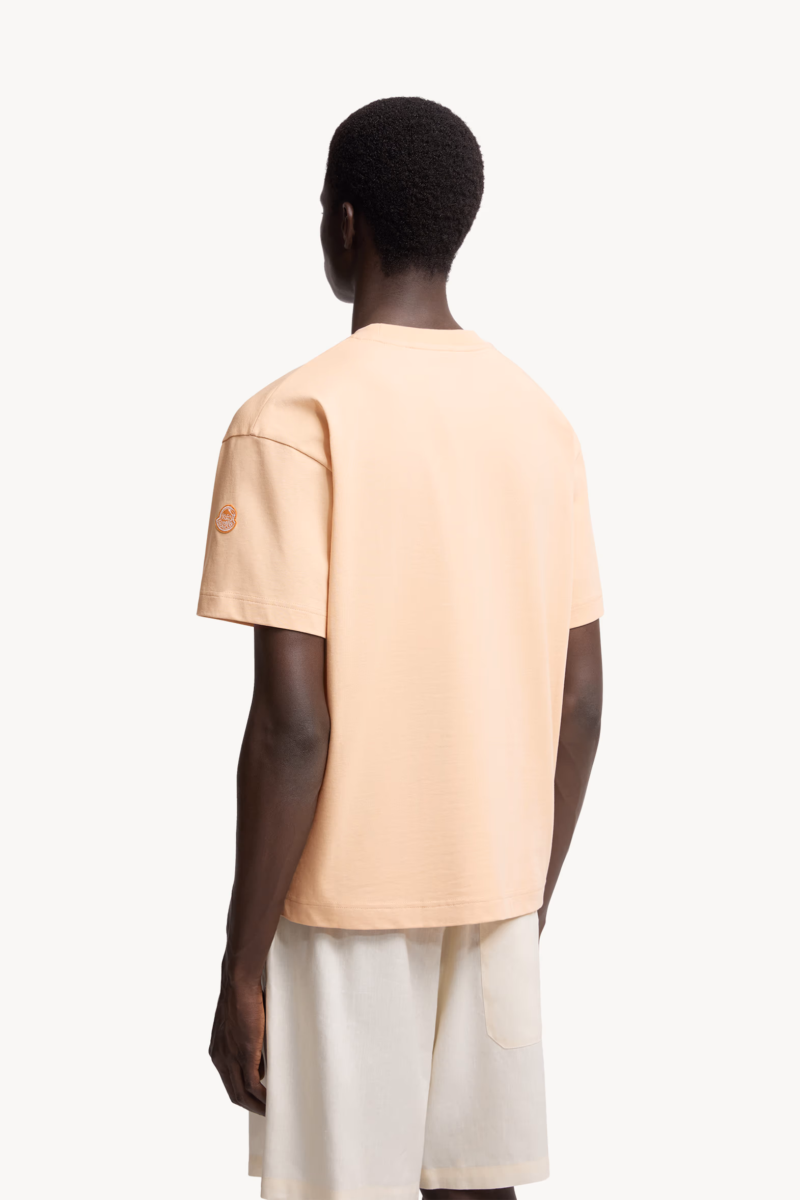 Moncler x Gilga Farm Designed by Donald Glover Cotton T-Shirt Men Peach Pink Moncler 5